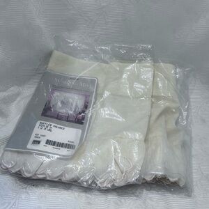 Lot 2 Morning Mist Sears Sheer Ivory Ruffled Window Curtain Valance 60"x 12" NIP